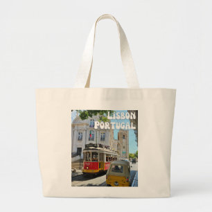 Lissabon, Portugal Grote Tote Bag