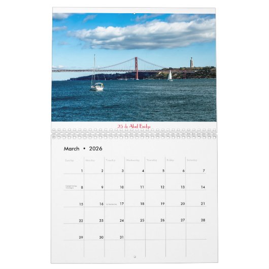 Lissabon Portugal Kalender (Mar 2026)