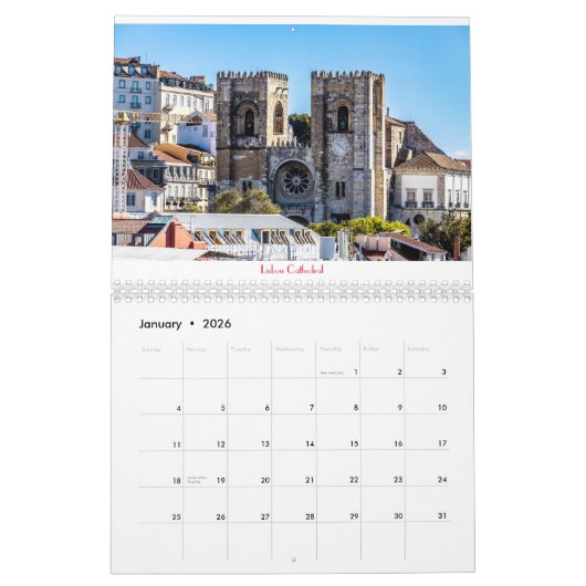 Lissabon Portugal Kalender (Jan 2026)