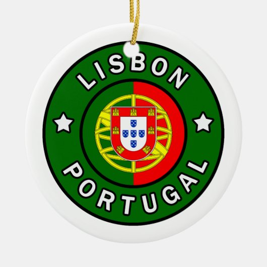 Lissabon Portugal Keramisch Ornament (Voorkant)