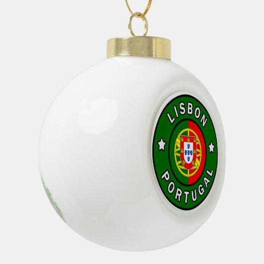 Lissabon Portugal Keramische Bal Ornament (Links)