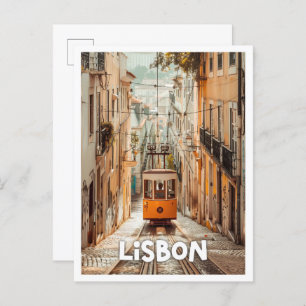 Lissabon Portugal Kunst reizen beroemde plaats Briefkaart