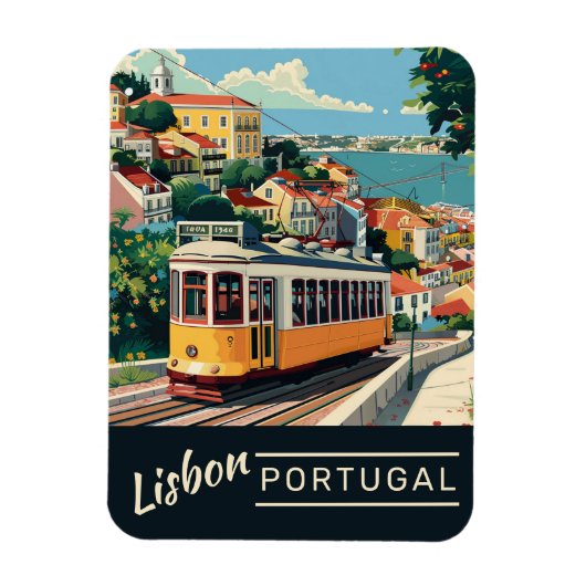 Lissabon Portugal Magneet (Verticaal)