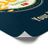 Lissabon Portugal met de  Souvenir van Retro Tram Poster (Hoek)