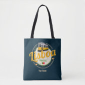 Lissabon Portugal met de  Souvenir van Retro Tram Tote Bag (Voorkant)