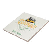 Lissabon Portugal met feestdag met Retro Tram Tegeltje (Zijkant)