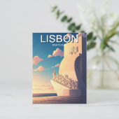 Lissabon Portugal Monument van de Discoveries Zons Briefkaart (Staand voorkant)