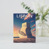 Lissabon Portugal Monument van de Discoveries Zons Briefkaart (Staand voorkant)