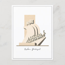 Lissabon Portugal Monument voor de Discoveries Briefkaart