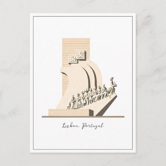 Lissabon Portugal Monument voor de Discoveries Briefkaart (Voorkant)