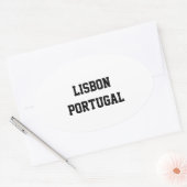 Lissabon Portugal ovale stickers (Envelop)