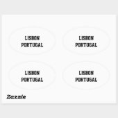 Lissabon Portugal ovale stickers (Vel)