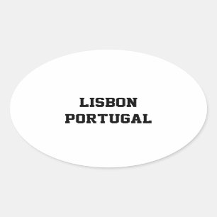 Lissabon Portugal ovale stickers