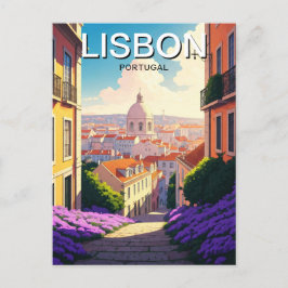 Lissabon Portugal Pantheon Alfama Anime Briefkaart