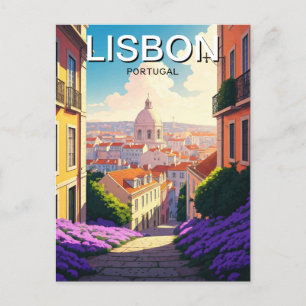 Lissabon Portugal Pantheon Alfama Anime Briefkaart