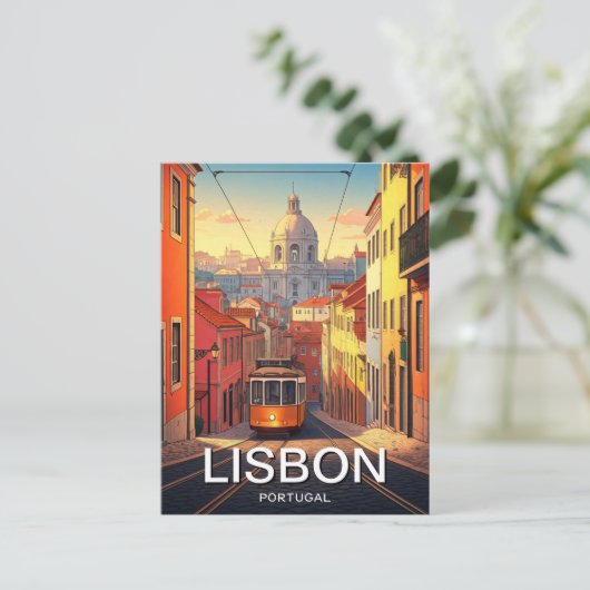 Lissabon Portugal Pantheon Alfama Anime Briefkaart (Staand voorkant)