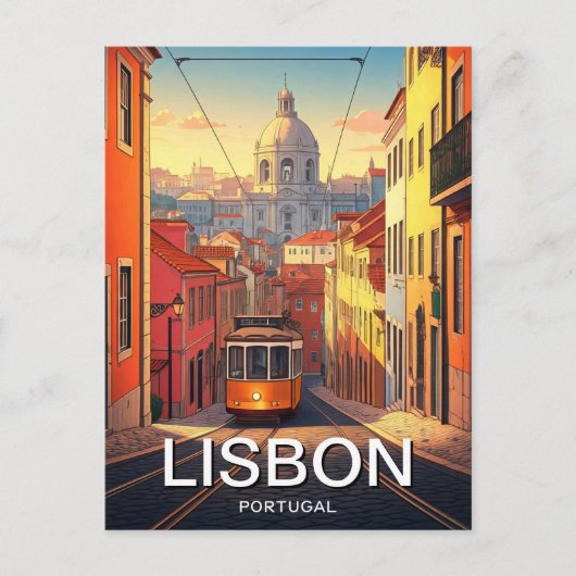 Lissabon Portugal Pantheon Alfama Anime Briefkaart (Voorkant)