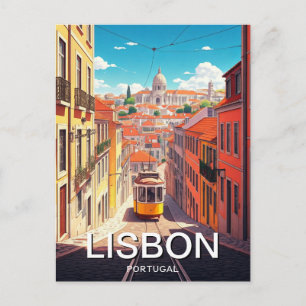 Lissabon Portugal Pantheon Alfama Anime Briefkaart