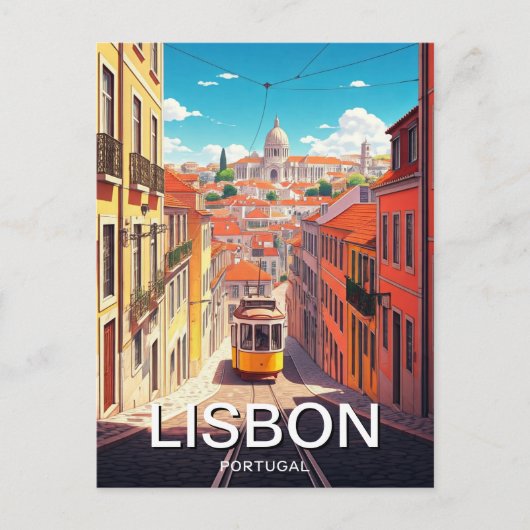 Lissabon Portugal Pantheon Alfama Anime Briefkaart (Voorkant)