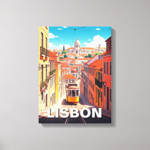 Lissabon Portugal Pantheon Alfama Anime Canvas Afdruk