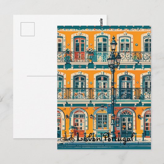 Lissabon Portugal  pastel Briefkaart (Voorkant / Achterkant)