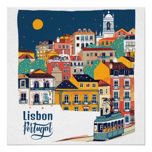 Lissabon Portugal Perfect Poster (Voorkant)
