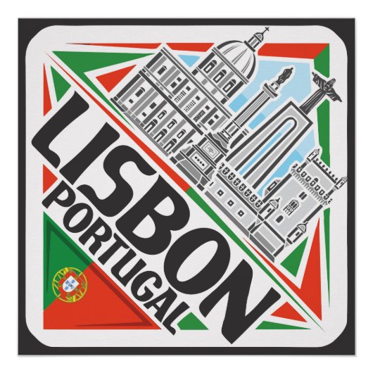 Lissabon Portugal Perfect Poster (Voorkant)