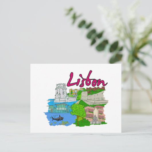 Lissabon - Portugal.png Briefkaart (Staand voorkant)