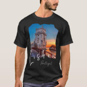Lissabon Portugal Portugese souvenirs Belem Tower T-shirt (Voorkant)