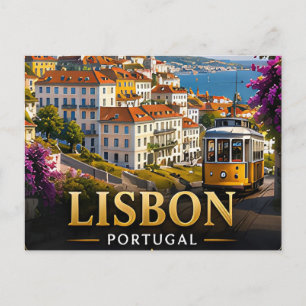 Lissabon Portugal Reis Souvenir Eerste Bezoeker Briefkaart