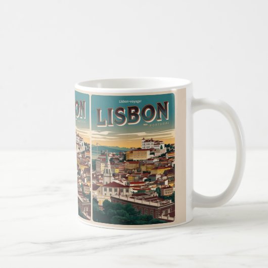  Lissabon Portugal reisgeschenken en souvenirs Koffiemok (Rechts)