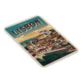  Lissabon Portugal reisgeschenken en souvenirs Magneet (Rechterzijde)