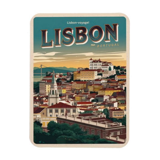  Lissabon Portugal reisgeschenken en souvenirs Magneet (Verticaal)