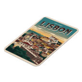 Lissabon Portugal reisgeschenken en souvenirs Magneet (Linkerzijde)
