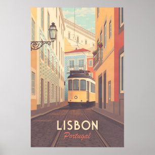 Lissabon Portugal Reisposter Poster
