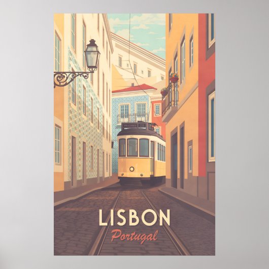 Lissabon Portugal Reisposter Poster (Voorkant)