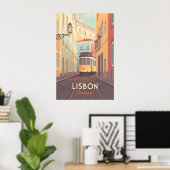 Lissabon Portugal Reisposter Poster (Thuiskantoor)