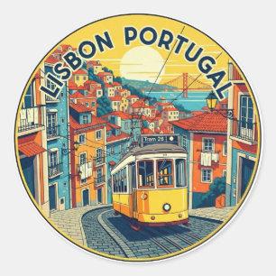 Lissabon Portugal Reizen Alfama Ronde Sticker
