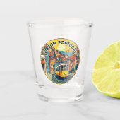 Lissabon Portugal Reizen Alfama Shot Glas (Voorkant)