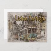 Lissabon Portugal Reizen Briefkaart (Voorkant / Achterkant)