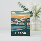 Lissabon Portugal Reizen Briefkaart (Staand voorkant)