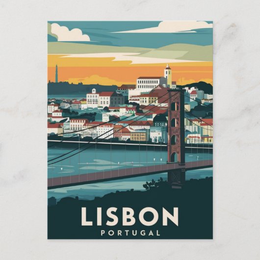 Lissabon Portugal Reizen Briefkaart (Voorkant)