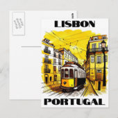 Lissabon Portugal Reizen Briefkaart (Voorkant / Achterkant)