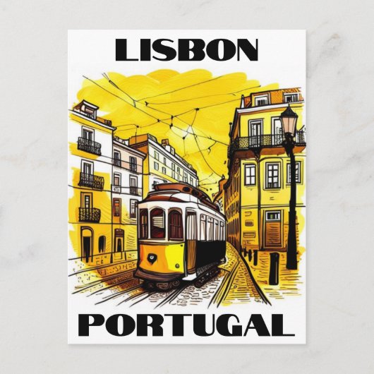 Lissabon Portugal Reizen Briefkaart (Voorkant)