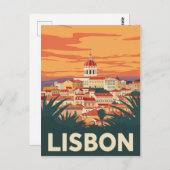 Lissabon Portugal Reizen Briefkaart (Voorkant / Achterkant)