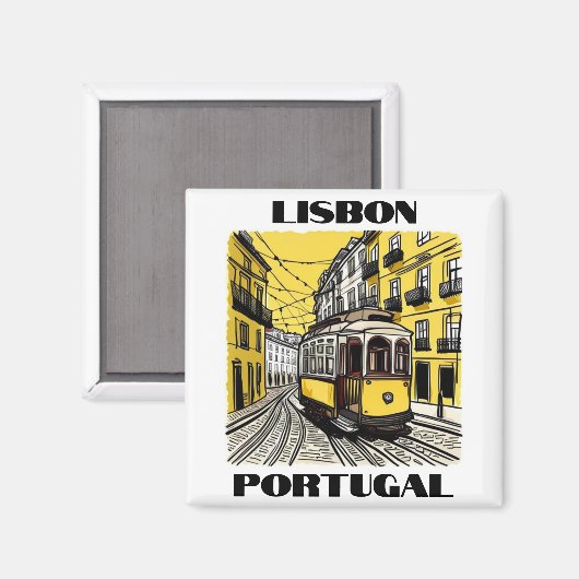 Lissabon, Portugal - Reizen - Magnet (Voorkant / Achterkant)