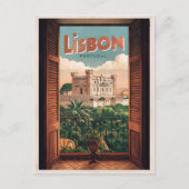  Lissabon Portugal Reizen, raam uitzicht geschenke Briefkaart (Voorkant)