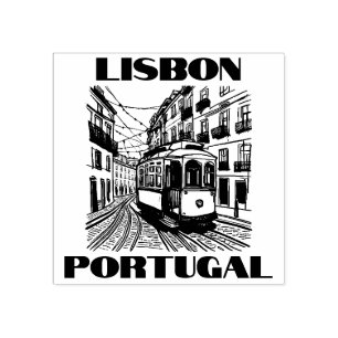 Lissabon Portugal Reizen Rubberstempel