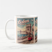  Lissabon Portugal Reizen Tram geschenken Koffiemok (Links)