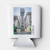 Lissabon Portugal Retro Elevator Holiday Souvenir Blikjeskoeler (Achterkant)